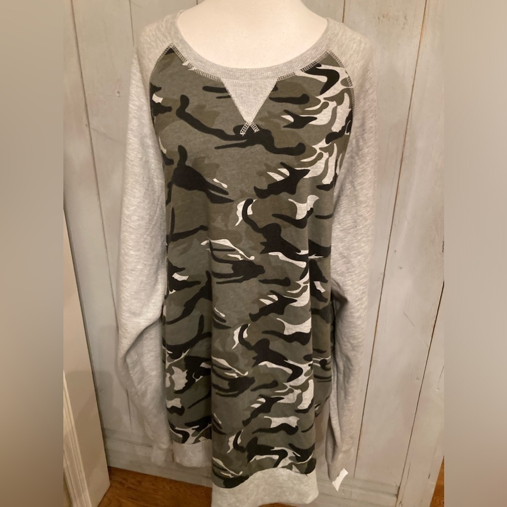 Decibel Authentic‎ Clothing Strategic Command New York Camo Sweatshirt ~ 3X NWOT